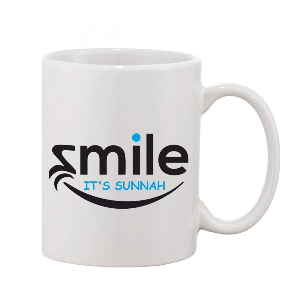 Generic Printed Ceramic Coffee Mug - 1 Pieces, White, 11oz - Aura Living Gear