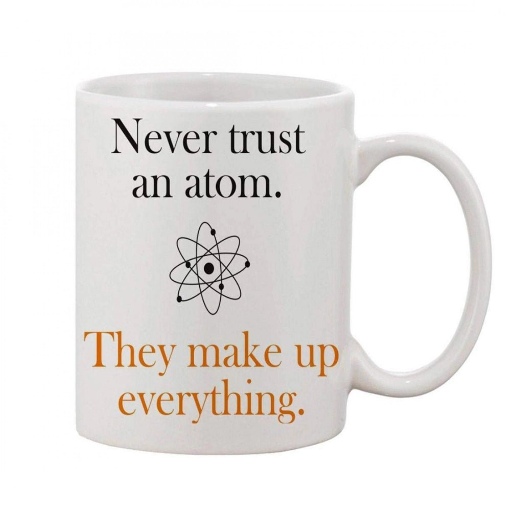 Generic Printed Ceramic Coffee Mug - 1 Pieces, White, 11oz - Aura Living Gear