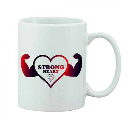 Generic Printed Ceramic Coffee Mug - 1 Pieces, White, 11oz - Aura Living Gear