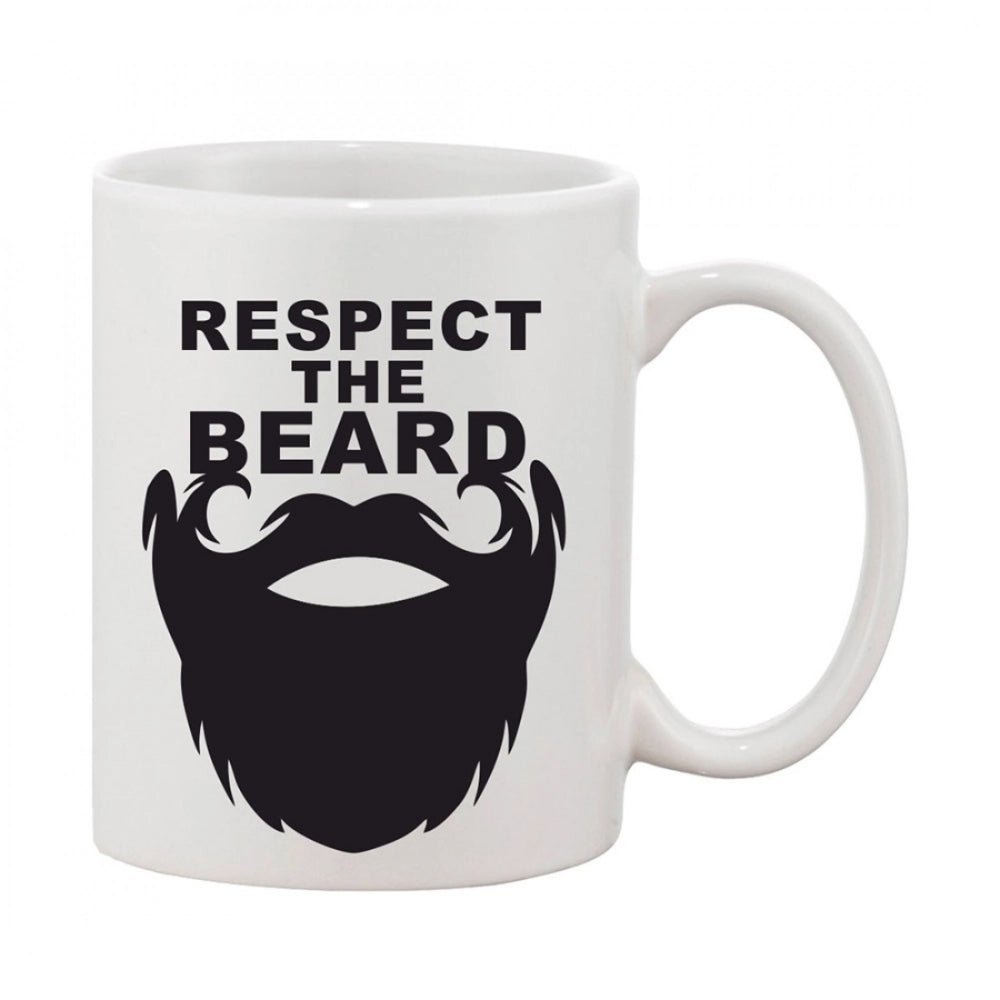 Generic Printed Ceramic Coffee Mug - 1 Pieces, White, 11oz - Aura Living Gear