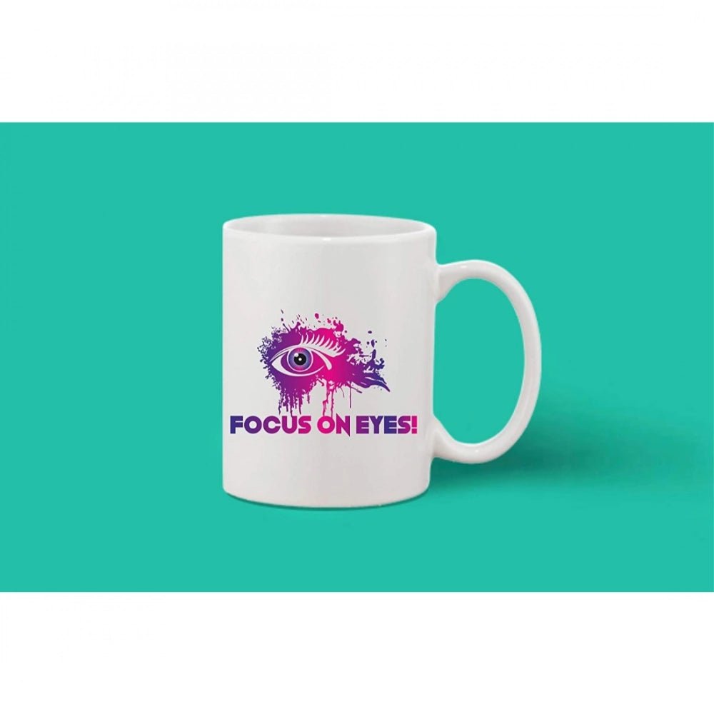 Generic Printed Ceramic Coffee Mug - 1 Pieces, White, 11oz - Aura Living Gear