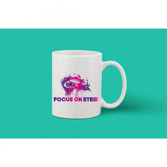 Generic Printed Ceramic Coffee Mug - 1 Pieces, White, 11oz - Aura Living Gear