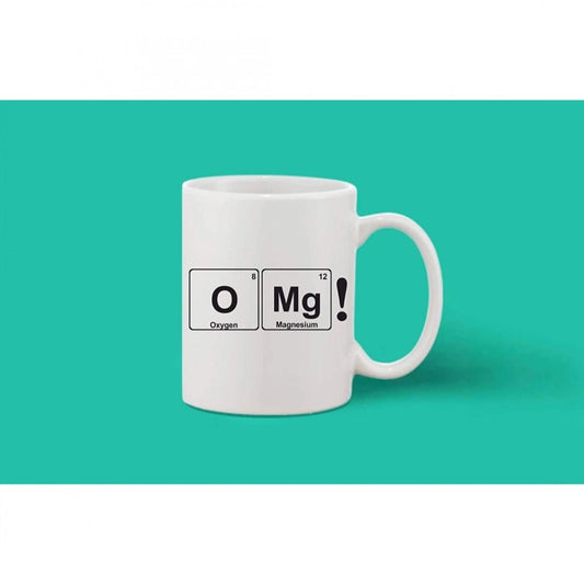 Generic Printed Ceramic Coffee Mug - 1 Pieces, White, 11oz - Aura Living Gear