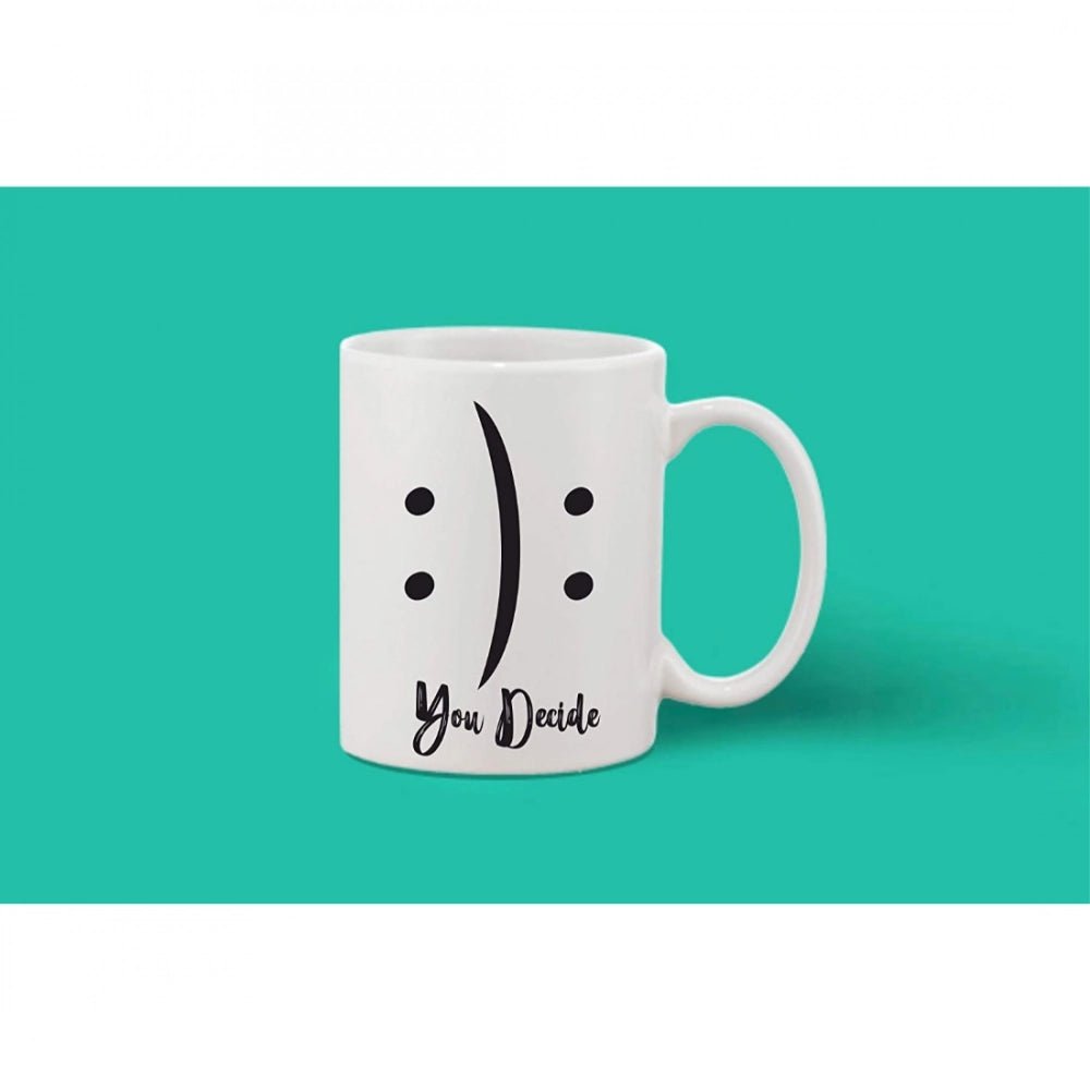Generic Printed Ceramic Coffee Mug - 1 Pieces, White, 11oz - Aura Living Gear