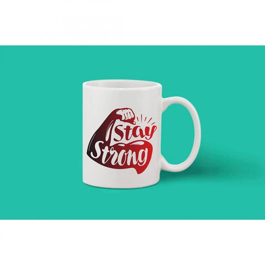 Generic Printed Ceramic Coffee Mug - 1 Pieces, White, 11oz - Aura Living Gear