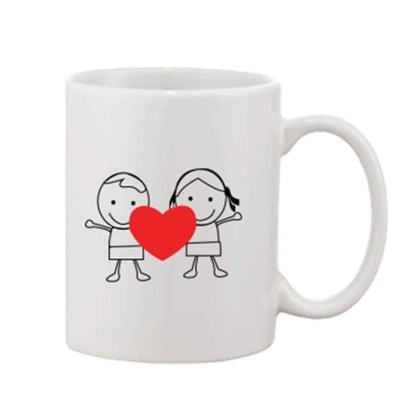 Generic Printed Ceramic Coffee Mug - 1 Pieces, White, 11oz - Aura Living Gear