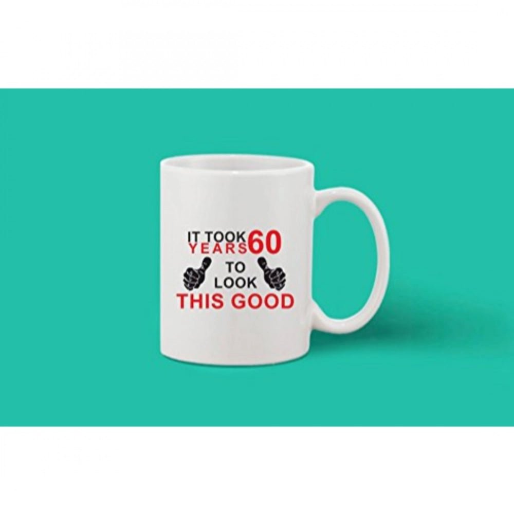 Generic Printed Ceramic Coffee Mug - 1 Pieces, White, 11oz - Aura Living Gear
