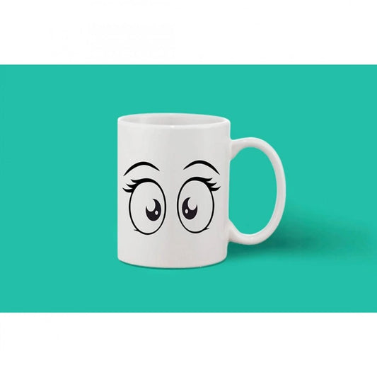 Generic Printed Ceramic Coffee Mug - 1 Pieces, White, 11oz - Aura Living Gear