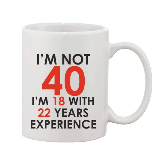 Generic Printed Ceramic Coffee Mug - 1 Pieces, White, 11oz - Aura Living Gear
