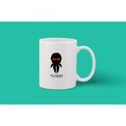 Generic Printed Ceramic Coffee Mug - 1 Pieces, White, 11oz - Aura Living Gear