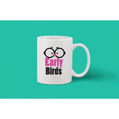 Generic Printed Ceramic Coffee Mug - 1 Pieces, White, 11oz - Aura Living Gear