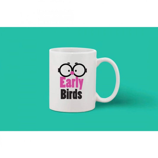 Generic Printed Ceramic Coffee Mug - 1 Pieces, White, 11oz - Aura Living Gear