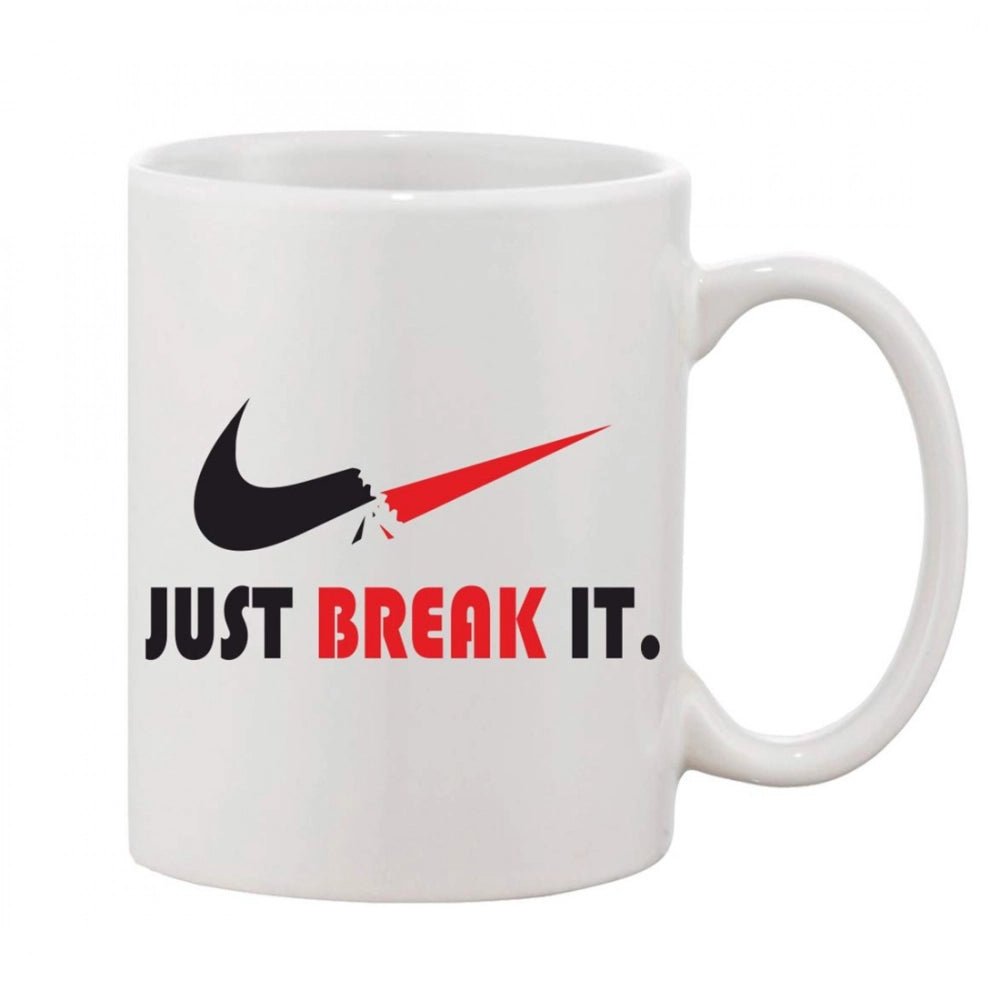 Generic Printed Ceramic Coffee Mug - 1 Pieces, White, 11oz - Aura Living Gear