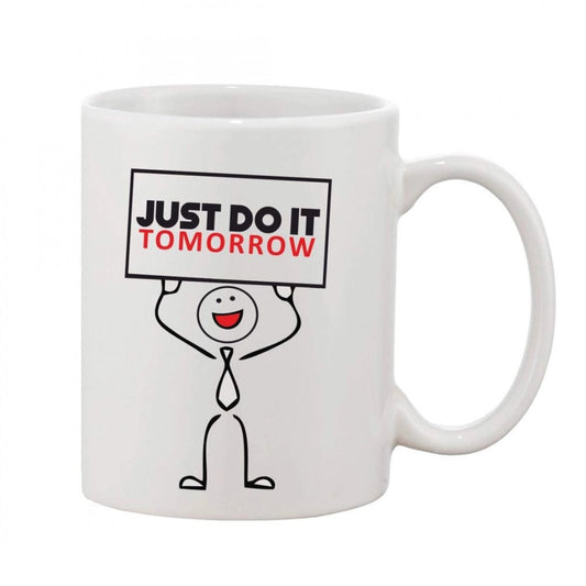 Generic Printed Ceramic Coffee Mug - 1 Pieces, White, 11oz - Aura Living Gear
